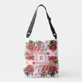 Romantische Pupien und Herz-Monogramm Tragetaschen Mit Langen Trägern