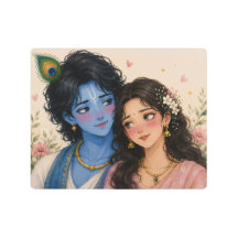 Romantische Radha Krishna Leinwand-Wandkunst