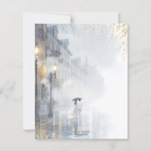 Romantische Rainy Night - elegantes Stationery Pap