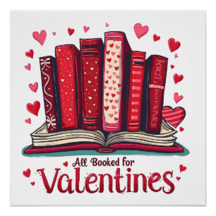 Romantische Reading Vibes Cosy Valentine Geschenk Poster