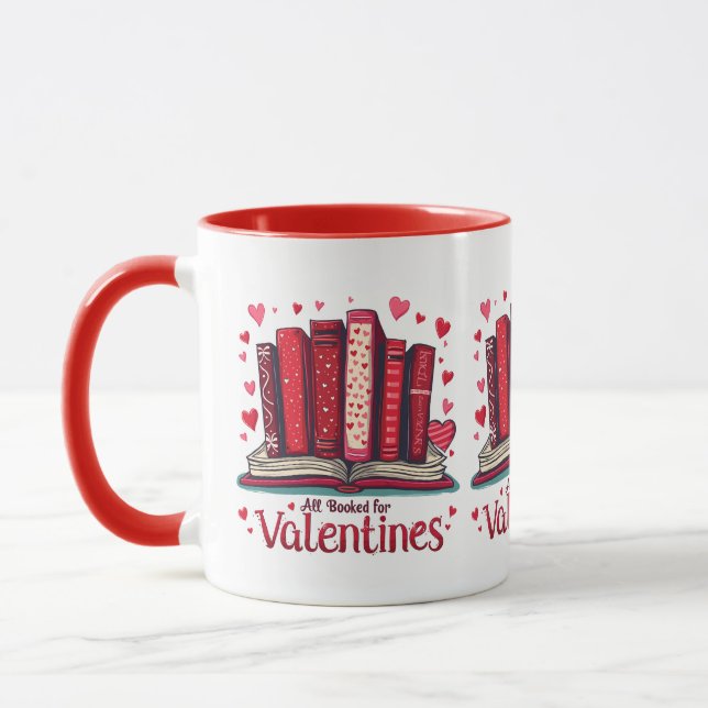 Romantische Reading Vibes Cosy Valentine Geschenk Tasse (Links)