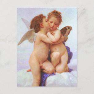 Romantische Reverie - Erster Kuss von Bouguereau Postkarte