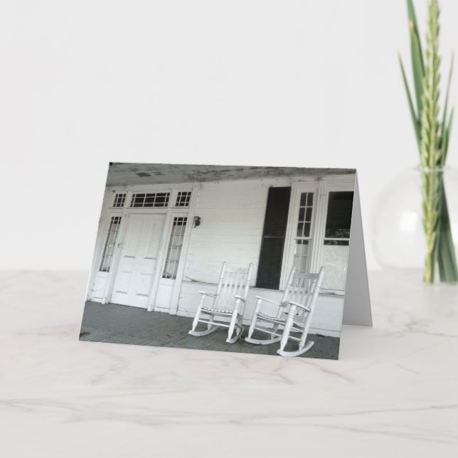 ROMANTISCHE ROMANTISCHE ROCKINGSTÜHLE GREETING CAR KARTE (Vorderseite)