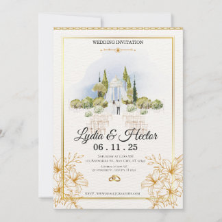 -Romantische-Rosa-Aquarell-Blumen-Hochzeit- Feiertagskarte
