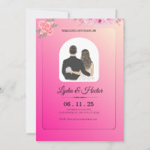 -Romantische-Rosa-Aquarell-Blumen-Hochzeit-