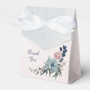 Romantische rosa blaue Blumen Hochzeit Geschenkschachtel