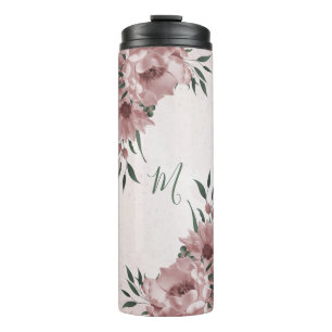 Romantische rosa Blume Thermosbecher