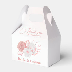 romantische rosa Blumen Hochzeit  Geschenkschachtel