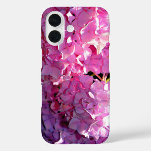 Romantische rosa, blumengeschmückte, elegante Hydr iPhone 16 Hülle