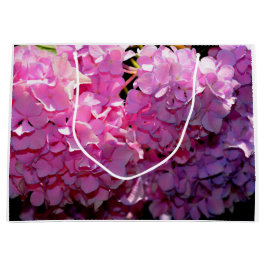 Romantische rosa, blumengeschmückte, elegante Hydr Große Geschenktüte