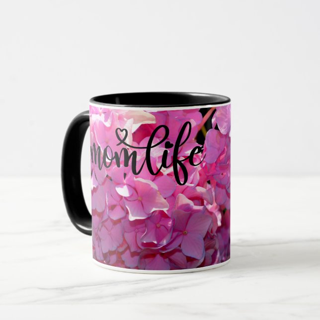 Romantische rosa, blumengeschmückte, elegante Hydr Tasse (Vorderseite Links)
