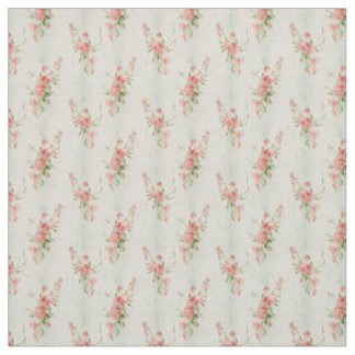 Romantische rosa Blüten mit Vintager Ruhe Stoff