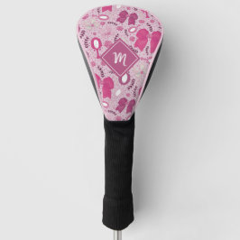 Romantische rosa Bögen und Rose Golf Headcover
