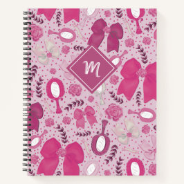 Romantische rosa Bögen und Rose Notizbuch