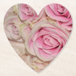 Romantische rosa Creme-Rose Untersetzer