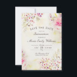 Romantische Rosa Flora Wasserfarbe Quinceanera Save The Date<br><div class="desc">Aquarell Floral Save the Date Diese Quinceañera Save the Date Flat Card ist perfekt für den besondere Anlass, wie ein Mädchen, das 15 Jahre alt wird und eine junge Frau wird. Das originelle, blumenfarbene Aquarellbild, das in diesem Design vorkommt, sieht genau so aus, niedlich und schön, aber gleichzeitig elegant und...</div>