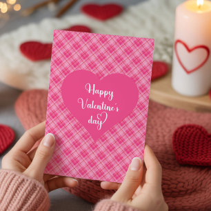 Romantische rosa Herzen Valentinstagskarte Feiertagskarte