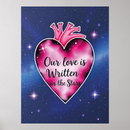 Romantische rosa Liebe Kunst, Dichtung und Musik Poster