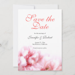 Romantische rosa Nelken Save the Date Einladung