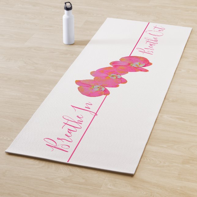 Romantische Rosa Orchid Aquarellmalerei Yogamatte (Beispiel)