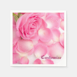 Romantische Rosa-Pedale Napkins Serviette