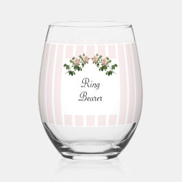 Romantische Rosa Ringelblende Weinglas Ohne Stiel