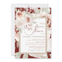 Romantische Rosa Rose auf Burgund BRAUTPARTY