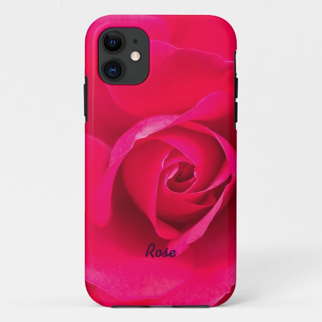 Romantische Rosa Rose Personalisiert v2 Case-Mate iPhone Hülle (Rückseite)