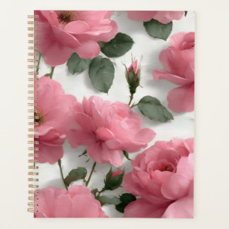 Romantische rosa Rose Planer