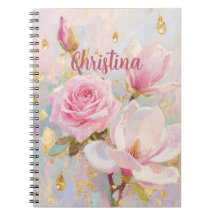 Romantische rosa Rose und Manoglias, Malstil