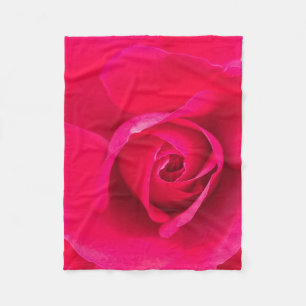 Romantische Rosa Rose v2 Fleecedecke