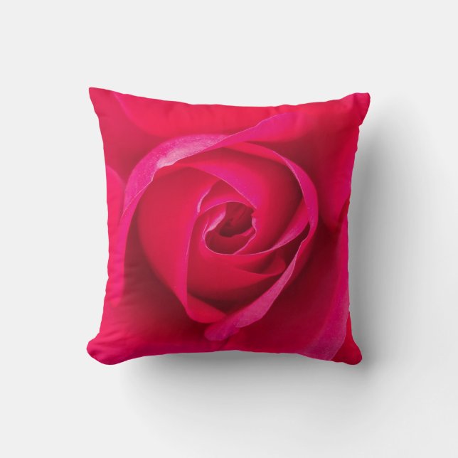 Romantische Rosa Rose v2 Kissen (Vorderseite)