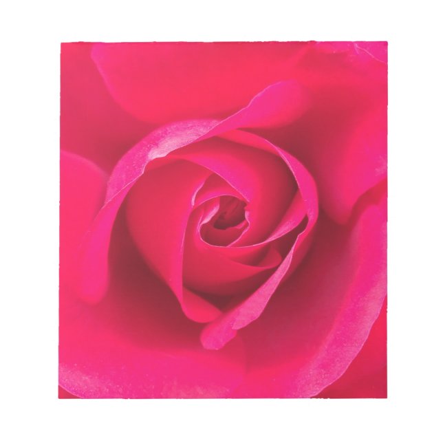 Romantische Rosa Rose v2 Notizblock (Vorderseite)