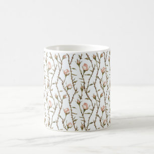 Romantische rosa Rosenblumen Kaffeetasse