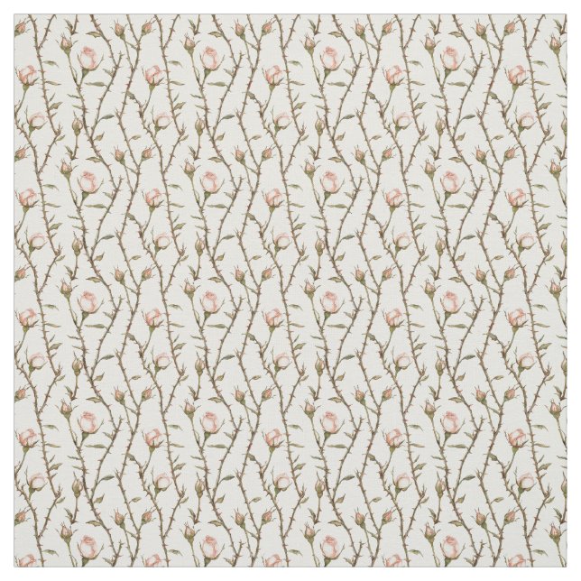 Romantische rosa Rosenblumen Stoff (Muster)