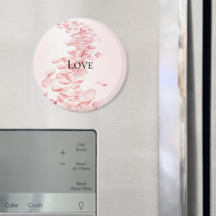 Romantische rosa Rosenblüten Magnet