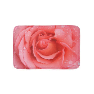 Romantische Rosa Rosentropfen Badematte