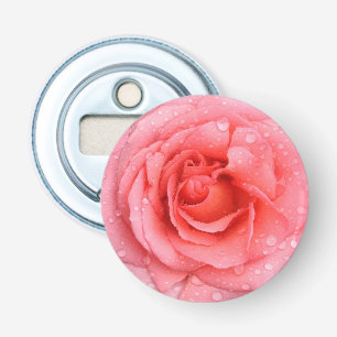 Romantische Rosa Rosentropfen Flaschenöffner