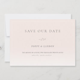 Romantische Rosa Save the Date-Karte Save The Date