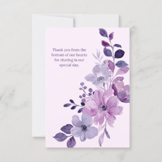 Romantische Rosa und Lila Blumenzwiebeleinladung Einladung