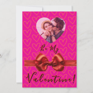 Romantische rosa und rote Valentinstagskarte Feiertagskarte
