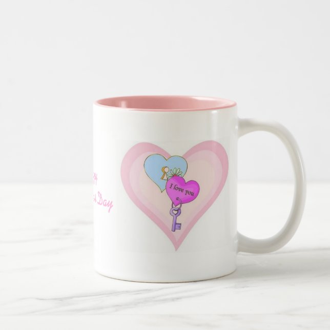 Romantische rosa Valentinische Tasse (Rechts)