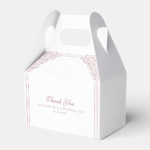 Romantische Rosa Vintage Verzierte Rahmenfavoriten Geschenkschachtel