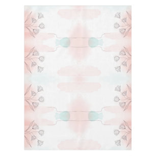 Romantische rosa Wasserfarben Blumen Tischdecke