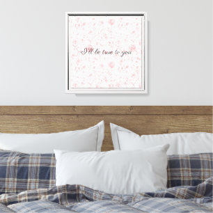 Romantische rosa weiße Rosen floral Leinwanddruck