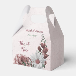 romantische rosa, weiße und zimtroten Rosen Hochze Geschenkschachtel