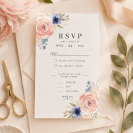 Romantische Rosafarbenen Pfingstrosen Hochzeit RSV RSVP Karte