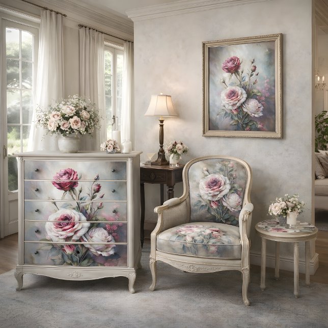 Romantische Rose Art Decoupage Seidenpapier (Romantic Rose Art Decoupage Tissue Paper)