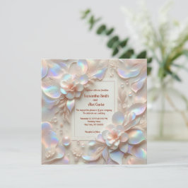 Romantische Rose Blume Hochzeit Einladung