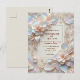 Romantische Rose Blume Hochzeit Postkarte